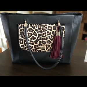Kate Spade Large Black Leopard Tote